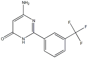 6-amino-2-[3-(trifluoromethyl)phenyl]-3,4-dihydropyrimidin-4-one 结构式