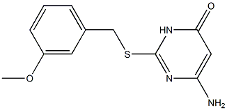 6-amino-2-{[(3-methoxyphenyl)methyl]sulfanyl}-3,4-dihydropyrimidin-4-one,,结构式