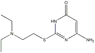 6-amino-2-{[2-(diethylamino)ethyl]sulfanyl}-3,4-dihydropyrimidin-4-one,,结构式