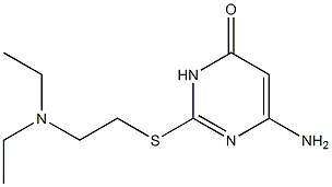 6-amino-2-{[2-(diethylamino)ethyl]sulfanyl}-3,4-dihydropyrimidin-4-one 结构式