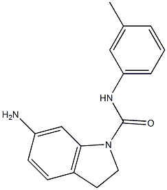 6-amino-N-(3-methylphenyl)-2,3-dihydro-1H-indole-1-carboxamide 结构式