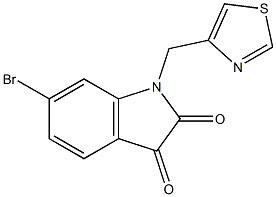 6-bromo-1-(1,3-thiazol-4-ylmethyl)-2,3-dihydro-1H-indole-2,3-dione Structure