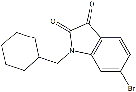 6-bromo-1-(cyclohexylmethyl)-2,3-dihydro-1H-indole-2,3-dione Structure