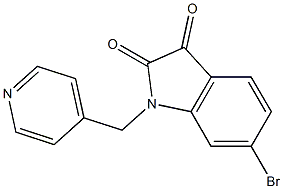 6-bromo-1-(pyridin-4-ylmethyl)-2,3-dihydro-1H-indole-2,3-dione Structure