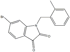 6-bromo-1-[(2-methylphenyl)methyl]-2,3-dihydro-1H-indole-2,3-dione Structure