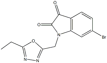 6-bromo-1-[(5-ethyl-1,3,4-oxadiazol-2-yl)methyl]-2,3-dihydro-1H-indole-2,3-dione Structure