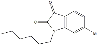 6-bromo-1-hexyl-2,3-dihydro-1H-indole-2,3-dione Structure