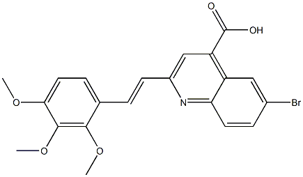 6-bromo-2-[(E)-2-(2,3,4-trimethoxyphenyl)vinyl]quinoline-4-carboxylic acid Structure