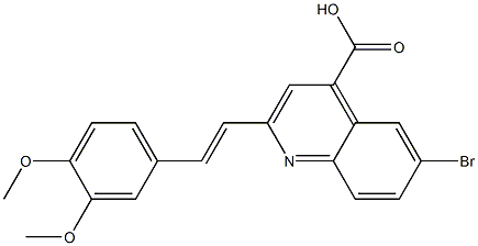 6-bromo-2-[(E)-2-(3,4-dimethoxyphenyl)vinyl]quinoline-4-carboxylic acid Structure