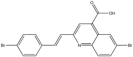 6-bromo-2-[(E)-2-(4-bromophenyl)vinyl]quinoline-4-carboxylic acid Structure