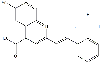 6-bromo-2-{(E)-2-[2-(trifluoromethyl)phenyl]vinyl}quinoline-4-carboxylic acid Structure