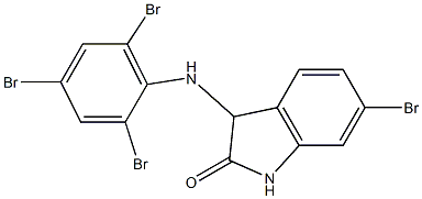 6-bromo-3-[(2,4,6-tribromophenyl)amino]-2,3-dihydro-1H-indol-2-one Structure