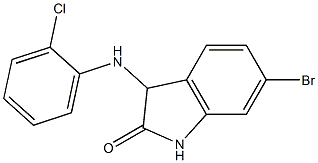 6-bromo-3-[(2-chlorophenyl)amino]-2,3-dihydro-1H-indol-2-one Structure