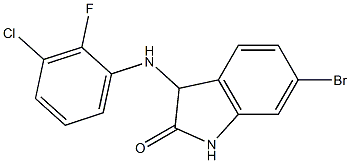 6-bromo-3-[(3-chloro-2-fluorophenyl)amino]-2,3-dihydro-1H-indol-2-one,,结构式