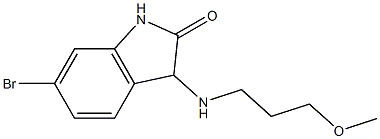 6-bromo-3-[(3-methoxypropyl)amino]-2,3-dihydro-1H-indol-2-one Structure