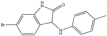 6-bromo-3-[(4-methylphenyl)amino]-2,3-dihydro-1H-indol-2-one 化学構造式