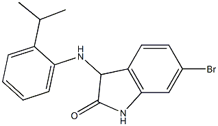 6-bromo-3-{[2-(propan-2-yl)phenyl]amino}-2,3-dihydro-1H-indol-2-one Struktur