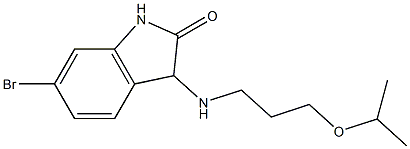 6-bromo-3-{[3-(propan-2-yloxy)propyl]amino}-2,3-dihydro-1H-indol-2-one,,结构式