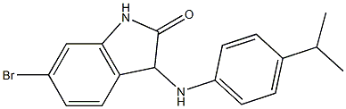 6-bromo-3-{[4-(propan-2-yl)phenyl]amino}-2,3-dihydro-1H-indol-2-one Structure