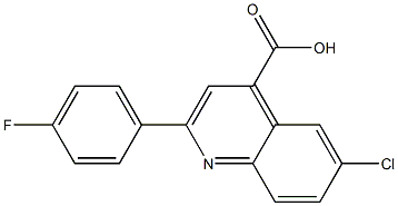 6-chloro-2-(4-fluorophenyl)quinoline-4-carboxylic acid,,结构式