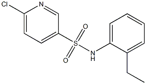 6-chloro-N-(2-ethylphenyl)pyridine-3-sulfonamide 结构式