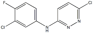 6-chloro-N-(3-chloro-4-fluorophenyl)pyridazin-3-amine 结构式