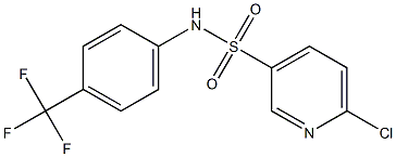 6-chloro-N-[4-(trifluoromethyl)phenyl]pyridine-3-sulfonamide Struktur
