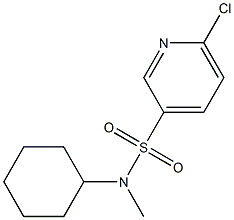 6-chloro-N-cyclohexyl-N-methylpyridine-3-sulfonamide Structure