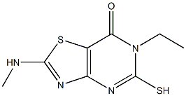 6-ethyl-5-mercapto-2-(methylamino)[1,3]thiazolo[4,5-d]pyrimidin-7(6H)-one Structure