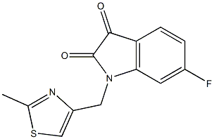 6-fluoro-1-[(2-methyl-1,3-thiazol-4-yl)methyl]-2,3-dihydro-1H-indole-2,3-dione