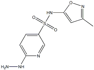 6-hydrazinyl-N-(3-methyl-1,2-oxazol-5-yl)pyridine-3-sulfonamide 结构式