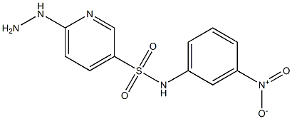 6-hydrazinyl-N-(3-nitrophenyl)pyridine-3-sulfonamide Struktur
