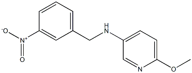 6-methoxy-N-[(3-nitrophenyl)methyl]pyridin-3-amine,,结构式