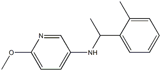 6-methoxy-N-[1-(2-methylphenyl)ethyl]pyridin-3-amine Struktur