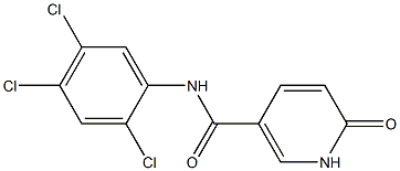 6-oxo-N-(2,4,5-trichlorophenyl)-1,6-dihydropyridine-3-carboxamide 结构式