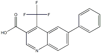6-phenyl-4-(trifluoromethyl)quinoline-3-carboxylic acid Struktur