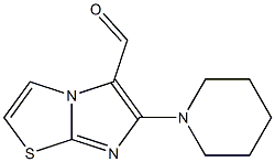 6-piperidin-1-ylimidazo[2,1-b][1,3]thiazole-5-carbaldehyde Struktur