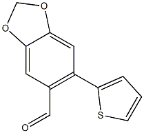 6-thien-2-yl-1,3-benzodioxole-5-carbaldehyde Struktur