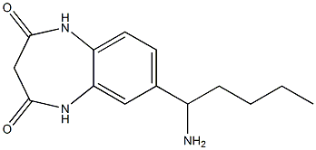 7-(1-aminopentyl)-2,3,4,5-tetrahydro-1H-1,5-benzodiazepine-2,4-dione 结构式