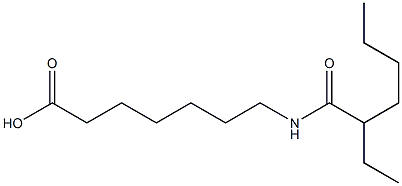 7-(2-ethylhexanamido)heptanoic acid Struktur