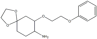 7-(2-phenoxyethoxy)-1,4-dioxaspiro[4.5]decan-8-amine Structure