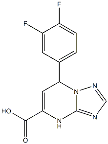 7-(3,4-difluorophenyl)-4,7-dihydro[1,2,4]triazolo[1,5-a]pyrimidine-5-carboxylic acid,,结构式