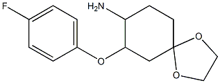 7-(4-fluorophenoxy)-1,4-dioxaspiro[4.5]dec-8-ylamine 化学構造式