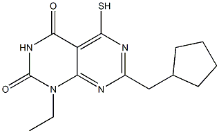 7-(cyclopentylmethyl)-1-ethyl-5-mercaptopyrimido[4,5-d]pyrimidine-2,4(1H,3H)-dione|