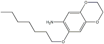 7-(heptyloxy)-2,3-dihydro-1,4-benzodioxin-6-amine 结构式