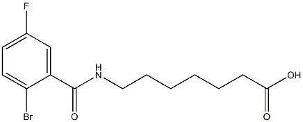 7-[(2-bromo-5-fluorobenzoyl)amino]heptanoic acid Structure