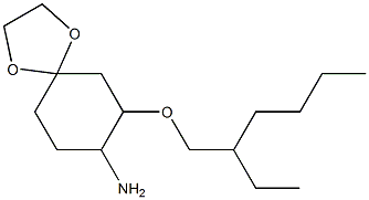 7-[(2-ethylhexyl)oxy]-1,4-dioxaspiro[4.5]decan-8-amine 化学構造式