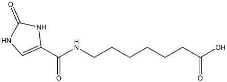 7-[(2-oxo-2,3-dihydro-1H-imidazol-4-yl)formamido]heptanoic acid,,结构式