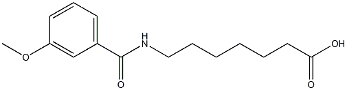 7-[(3-methoxybenzoyl)amino]heptanoic acid,,结构式