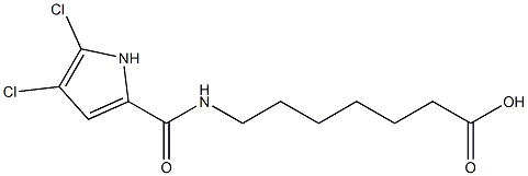 7-[(4,5-dichloro-1H-pyrrol-2-yl)formamido]heptanoic acid Structure